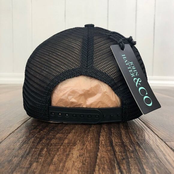John Hatter & Co No Pain No Gain Hat Rubber Edition Snap Back One Size Black - Picture 6 of 10
